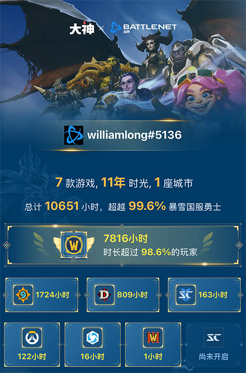 查看暴雪游戏的数据